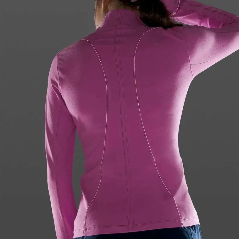 Lululemon Run Briskly 1/2 Zip Athletic Activewear Magenta Glow Jacket - Picture 3 of 16